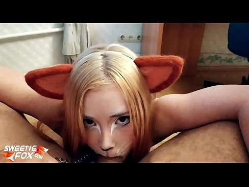❤️ Kitsune waxay liqaysaa dick oo afkeeda ku dhufatey ❤️ Galmo ﹏